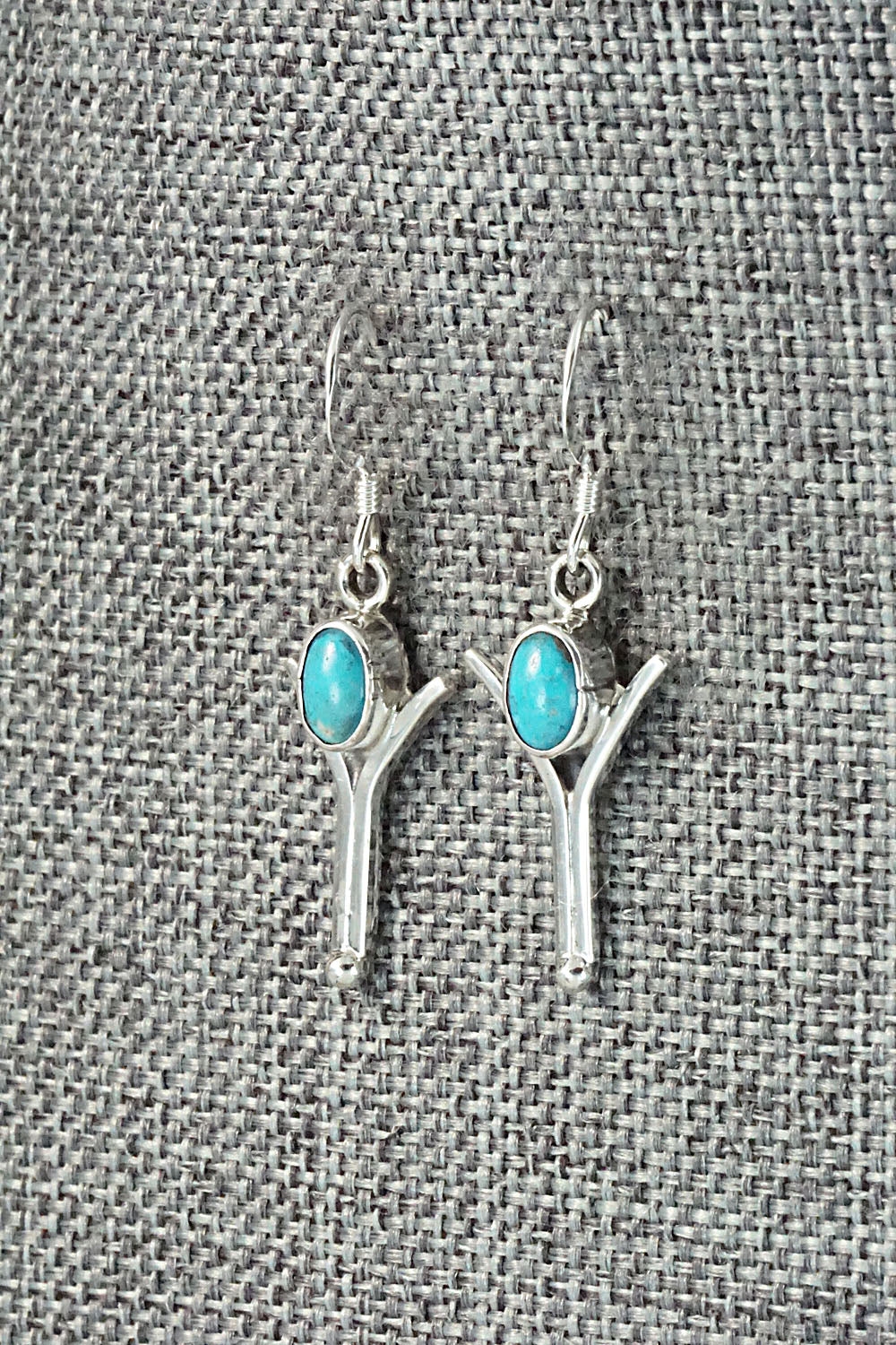 Turquoise & Sterling Silver Earrings - Gary Shorty
