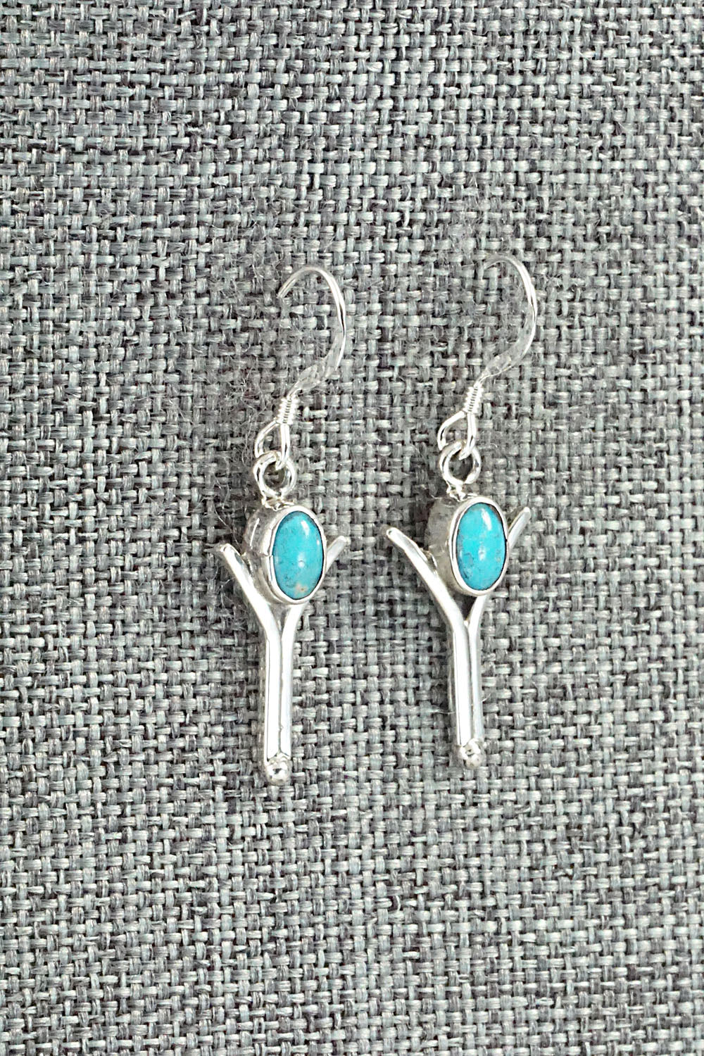 Turquoise & Sterling Silver Earrings - Gary Shorty