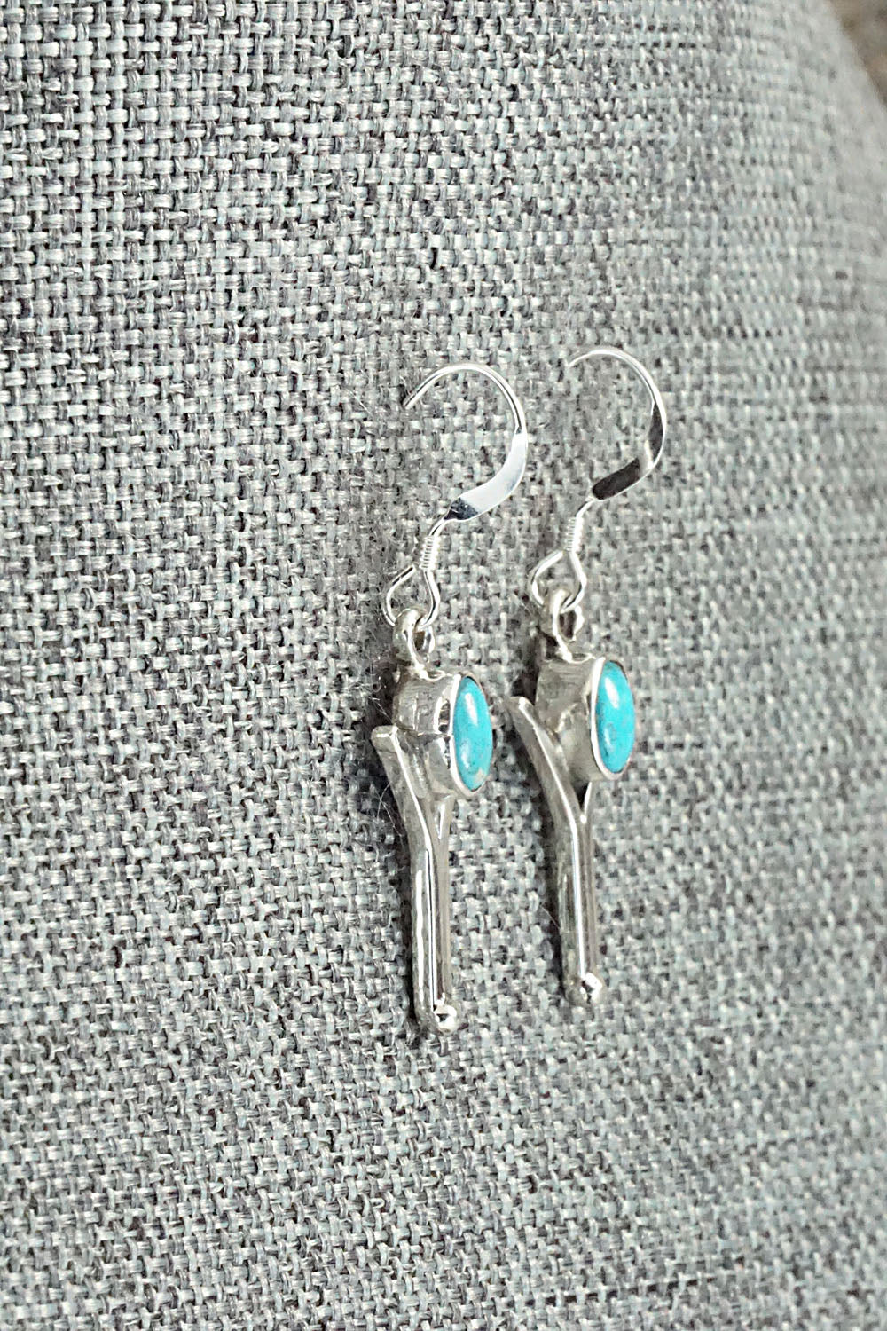 Turquoise & Sterling Silver Earrings - Gary Shorty