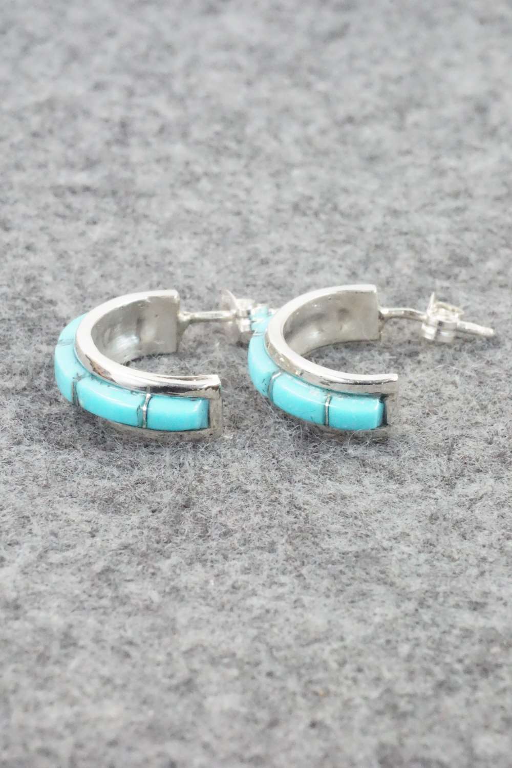 Turquoise & Sterling Silver Earrings - Lanore Panteah