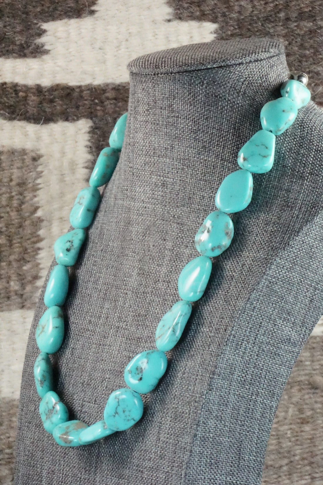 Turquoise & Sterling Silver Necklace - Doreen Jake