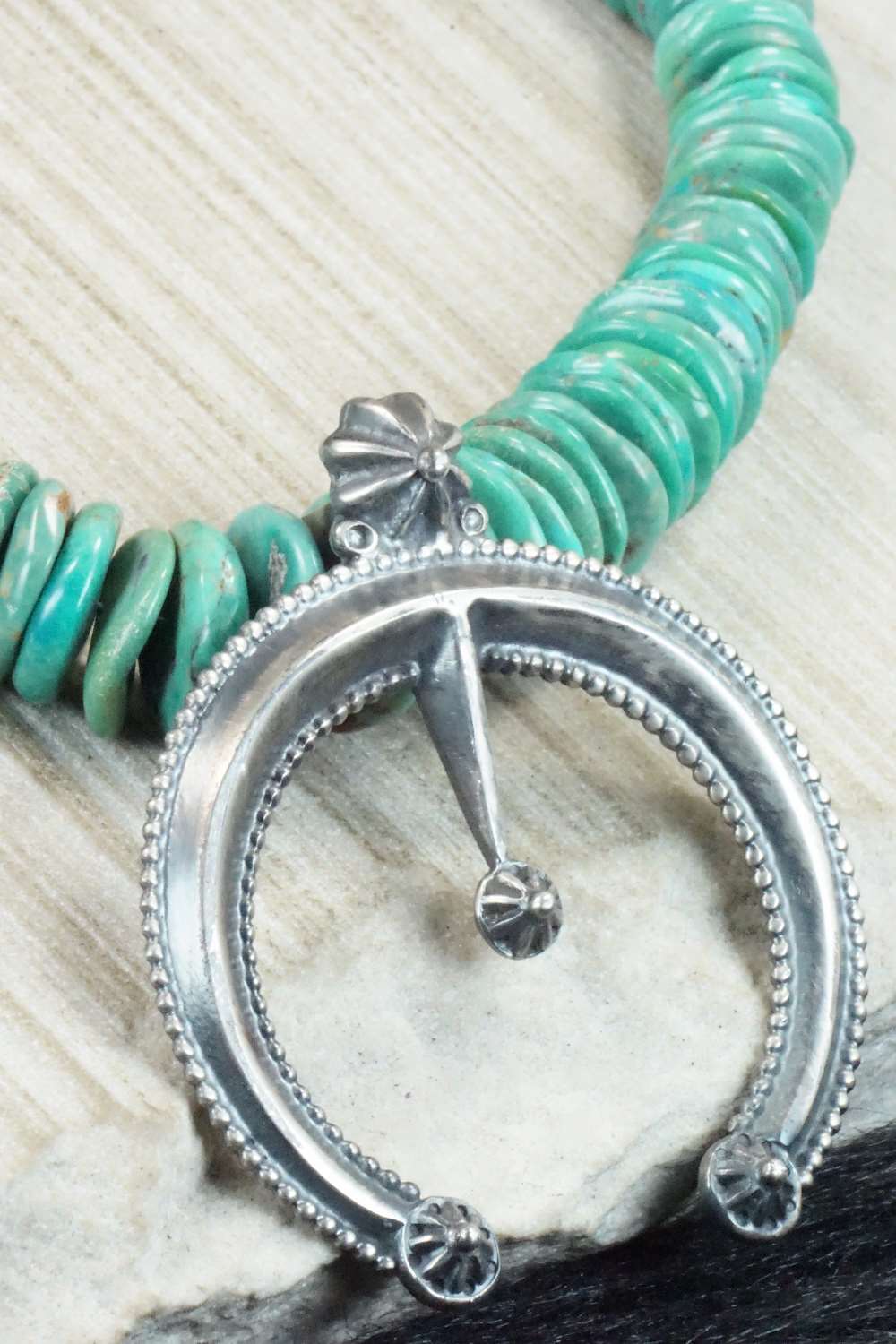 Turquoise & Sterling Silver Necklace - Navajo