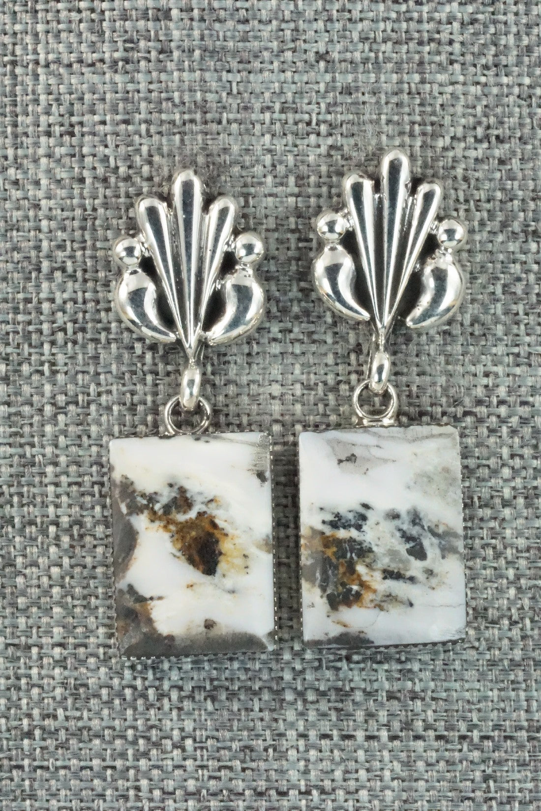White Buffalo and Sterling Silver Earrings - Sadie Jim