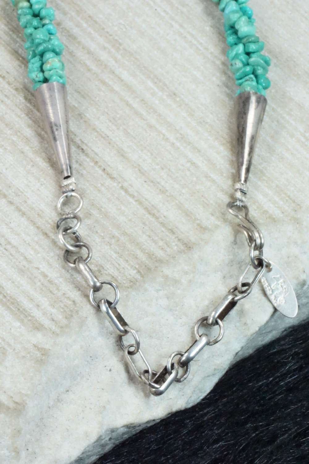 Turquoise & Sterling Silver Necklace - Charlie Bowie