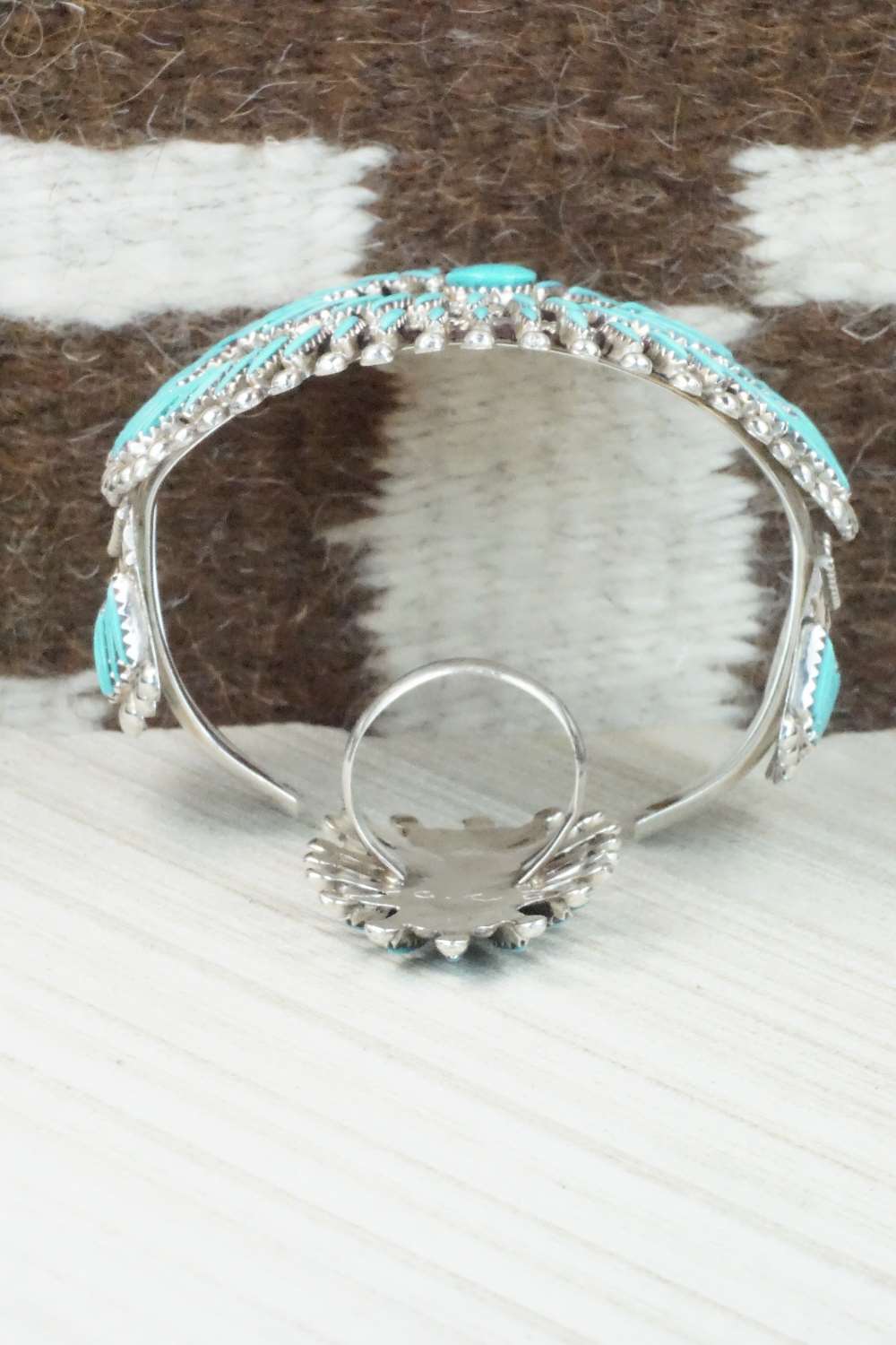 Turquoise & Sterling Silver Bracelet and Ring - Gerald Etsate - Size 9
