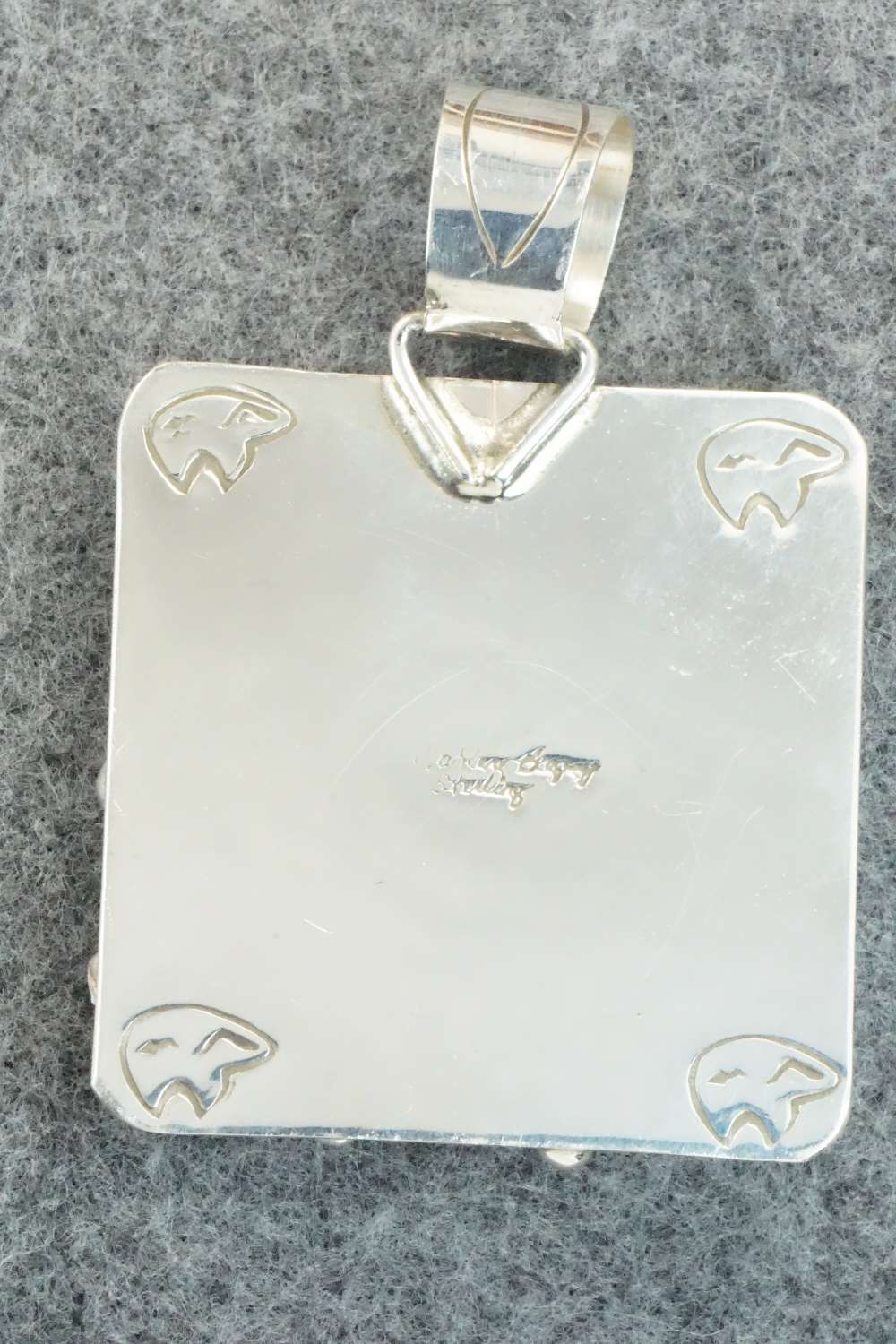 Coral & Sterling Silver Pendant - Darlene Begay