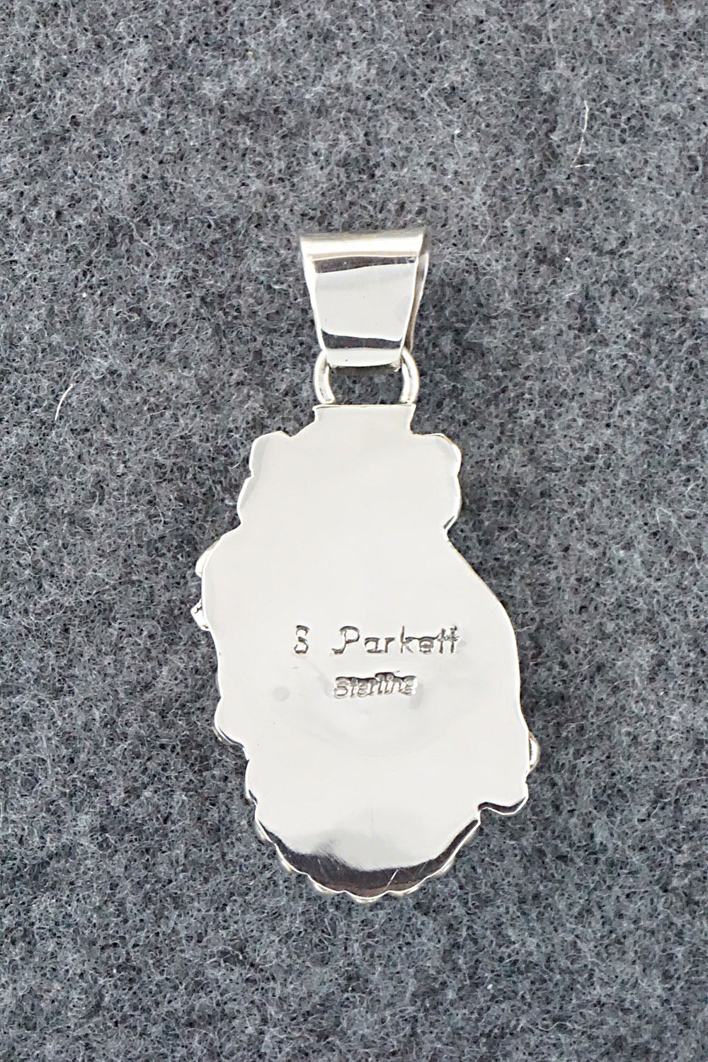 Turquoise, Coral and Sterling Silver Pendant - Sandra Parkett