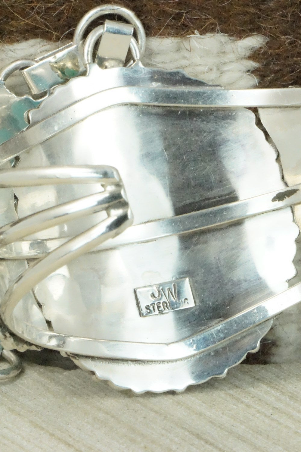 Turquoise & Sterling Silver Princess Bracelet & Ring - Justina Wilson