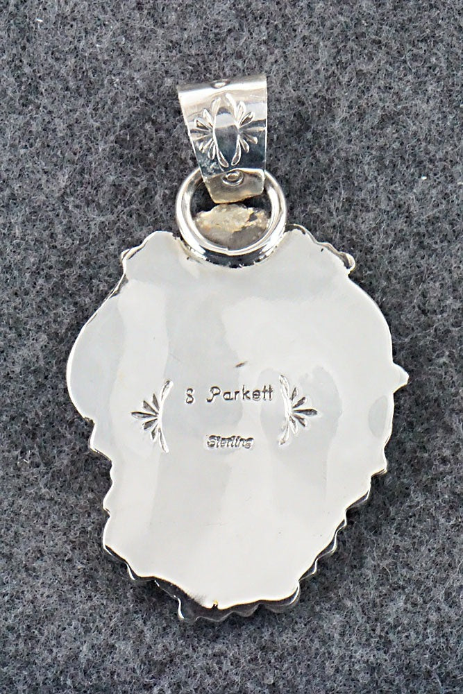 Turquoise, Spiny Oyster and Sterling Silver Pendant - Sandra Parkett
