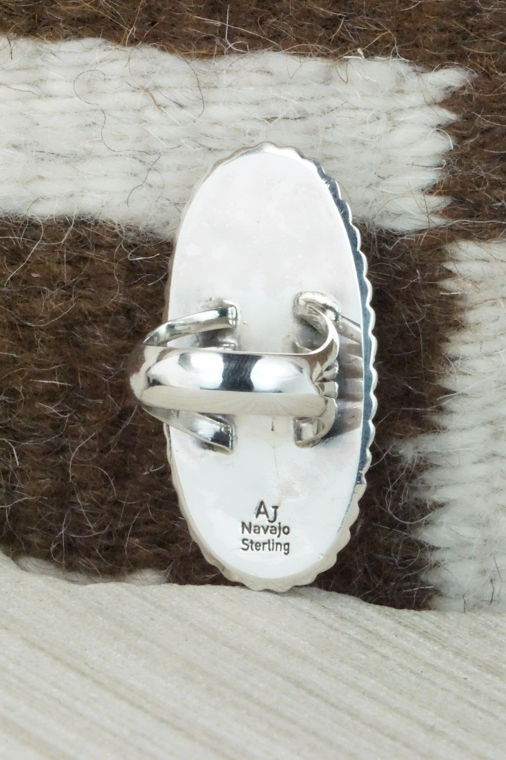 Charoite & Sterling Silver Ring - Alvin Joe - Size 6.75