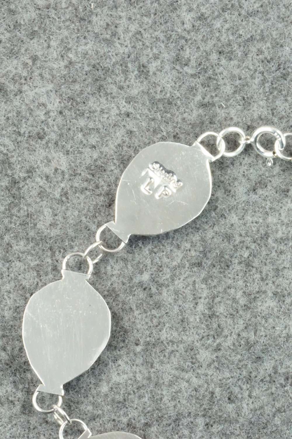 Turquoise & Sterling Silver Link Bracelet - Leta Parker