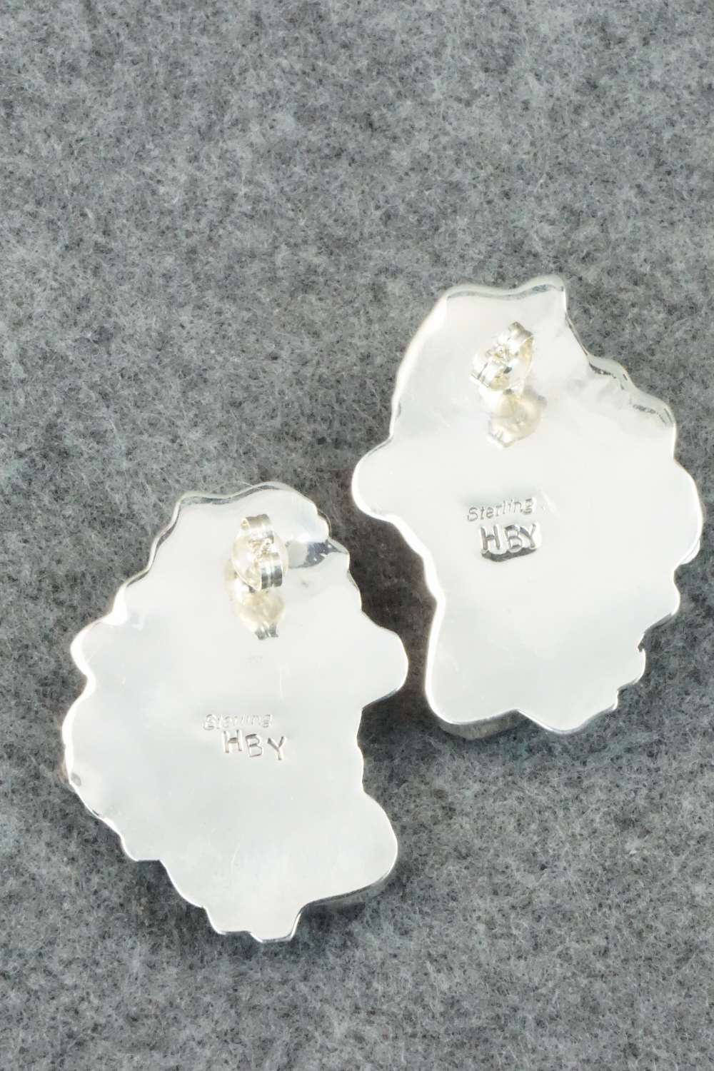 Turquoise & Sterling Silver Earrings - Harry B Yazzie