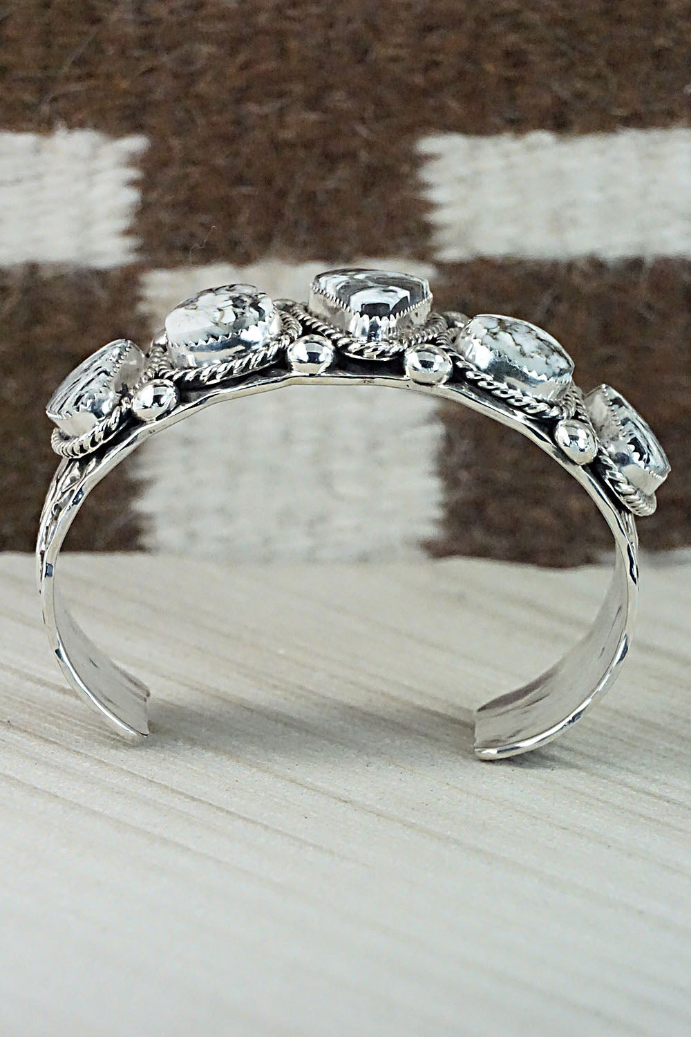White Buffalo & Sterling Silver Bracelet - Elroy Chavez