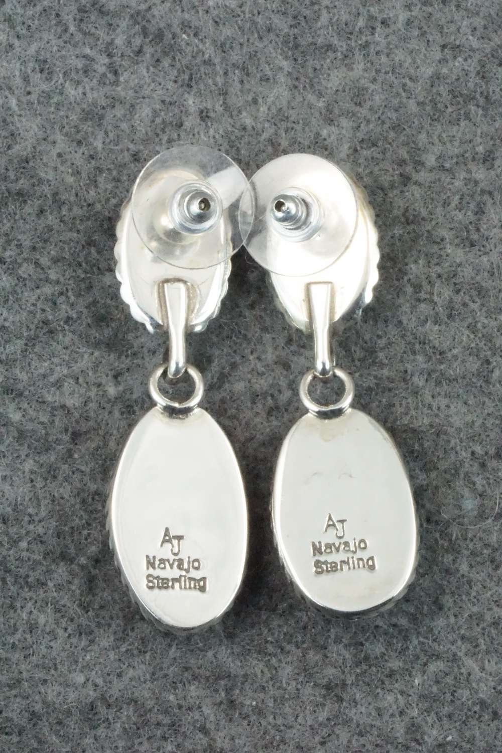 Turquoise & Sterling Silver Earrings - Alvin Joe