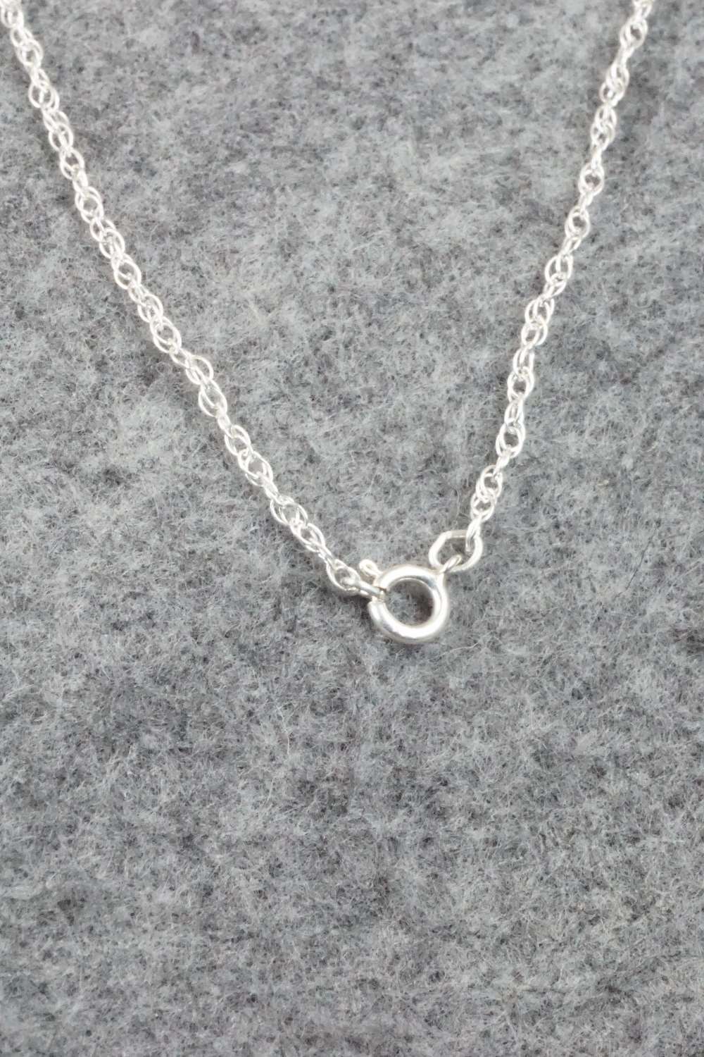 Onyx & Sterling Silver Floral Necklace - Sadie Jim