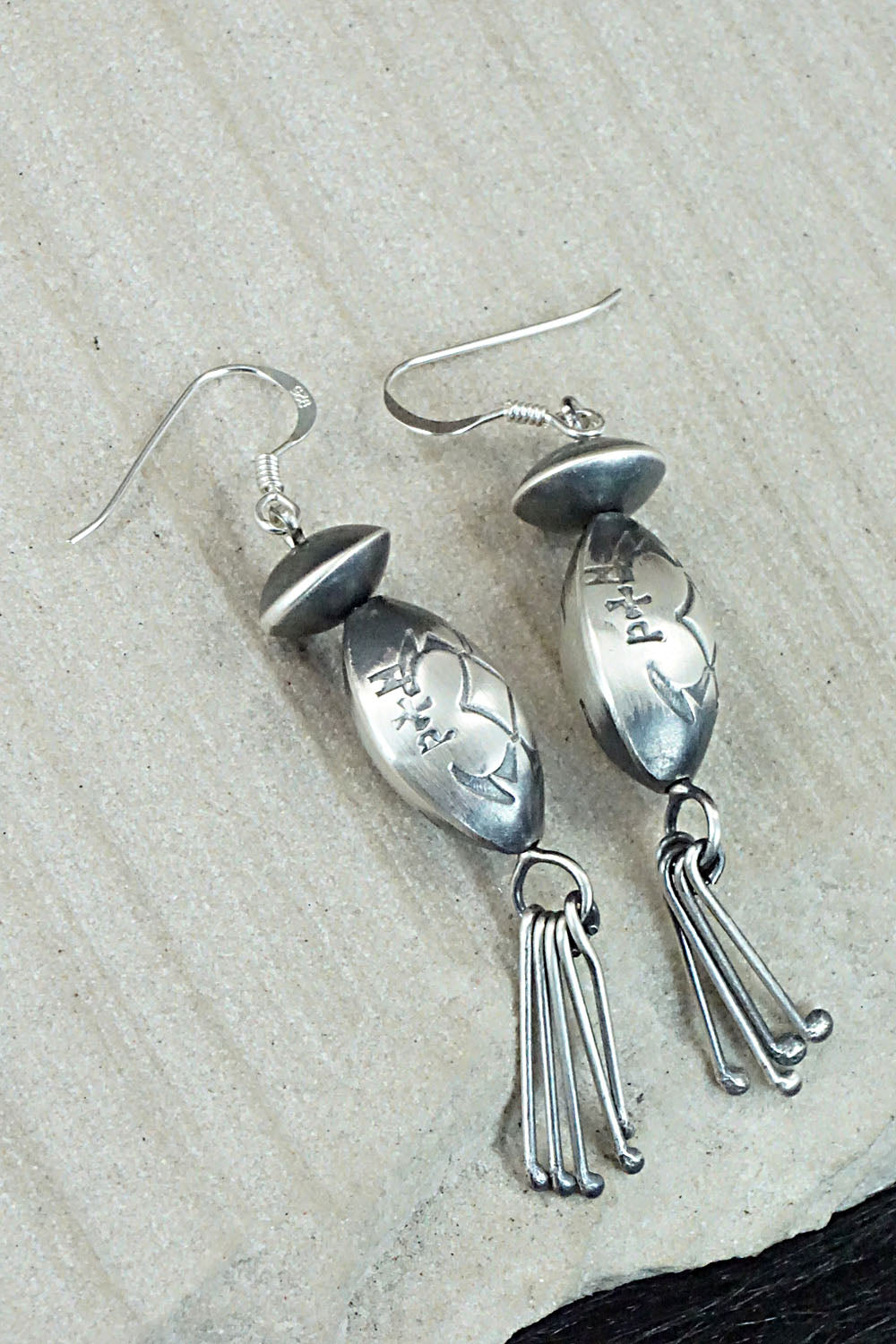 Sterling Silver Navajo Pearl Earrings - Presley Haley