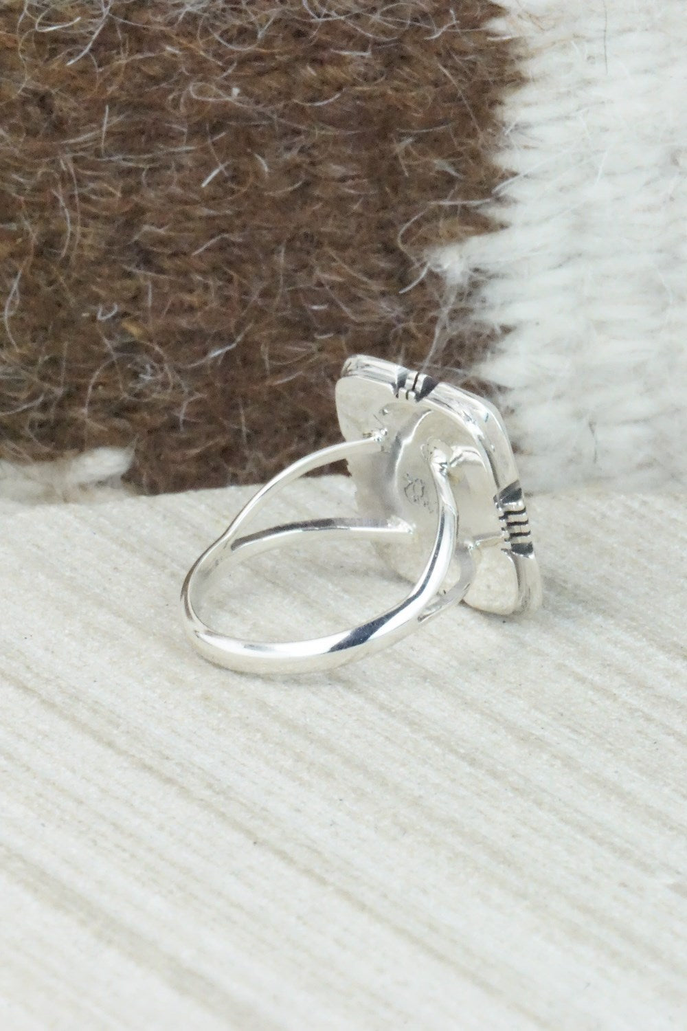 Turquoise & Sterling Silver Ring - Mark Barney - Size 7