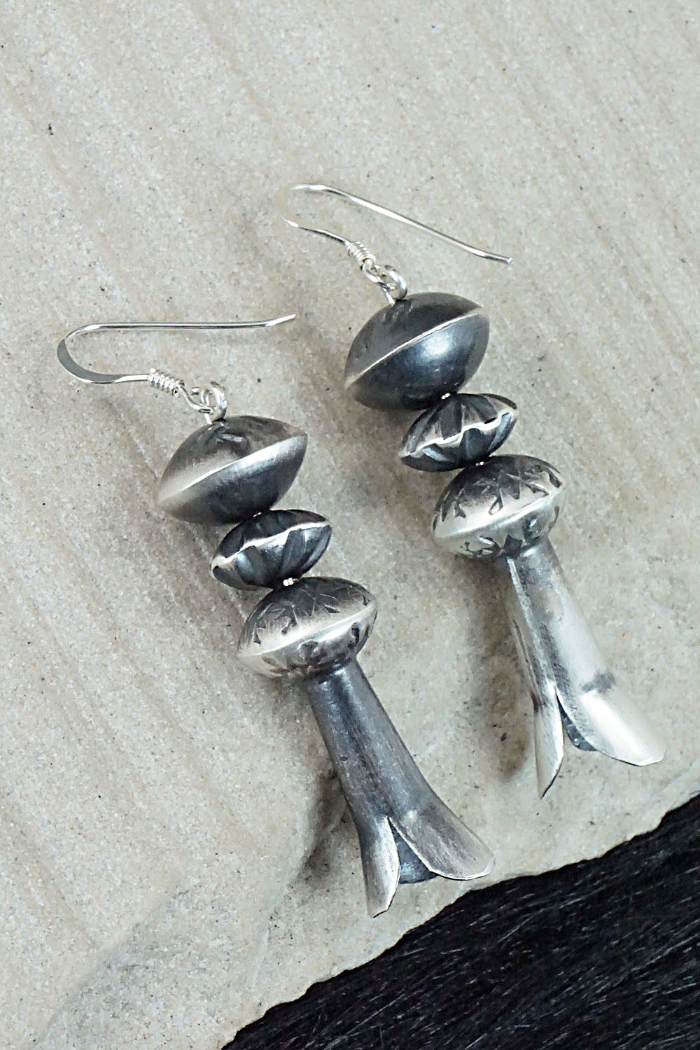 Sterling Silver Navajo Pearl Earrings - Presley Haley