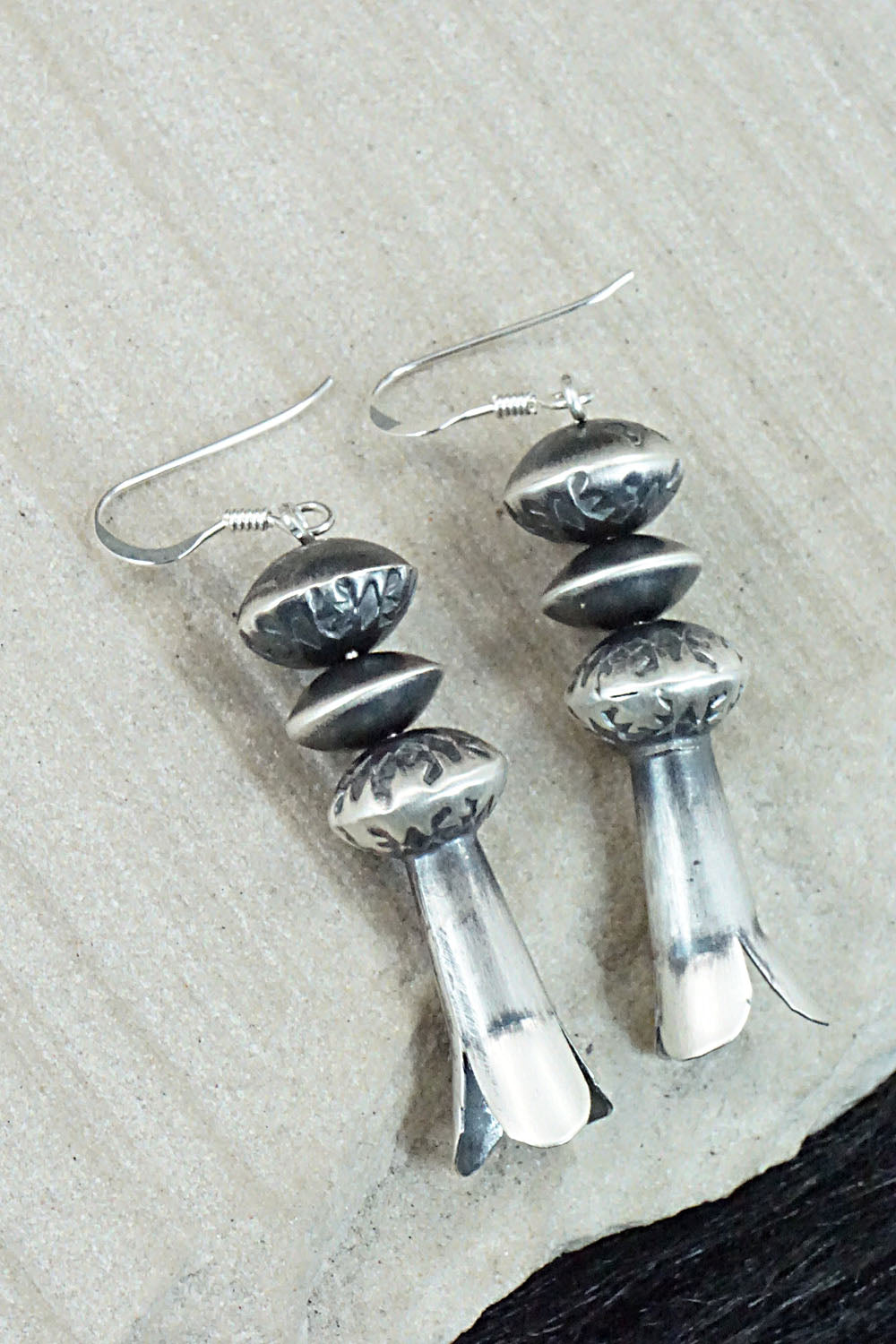 Sterling Silver Navajo Pearl Earrings - Presley Haley
