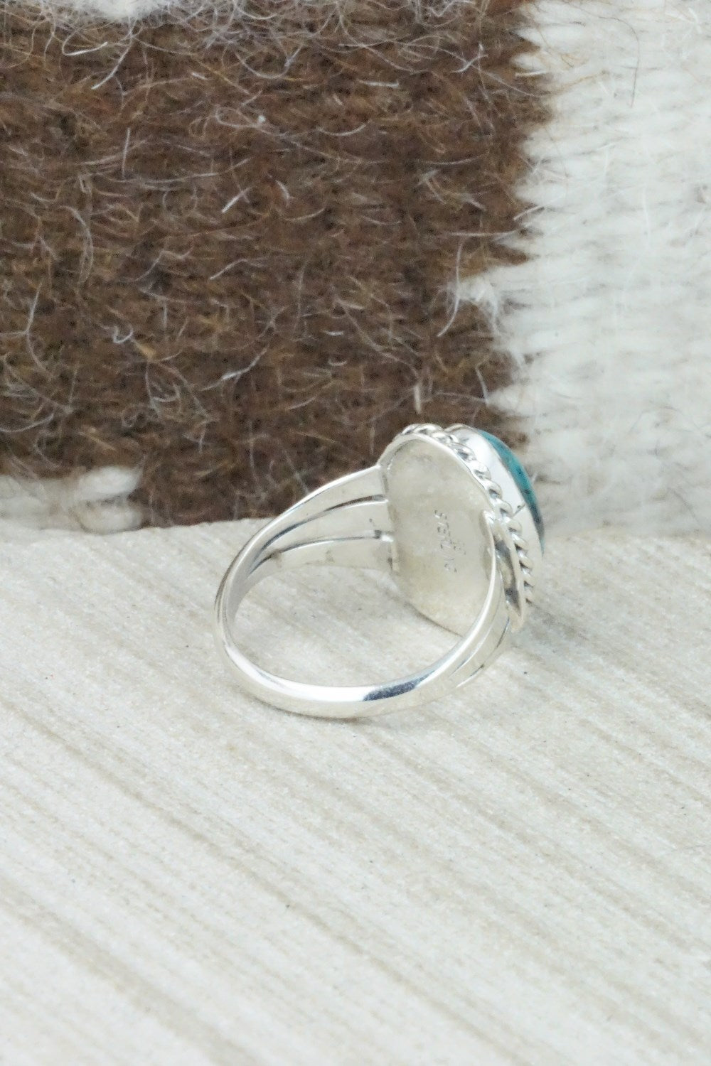 Turquoise & Sterling Silver Ring - Jamie Saunders - Size 6.5