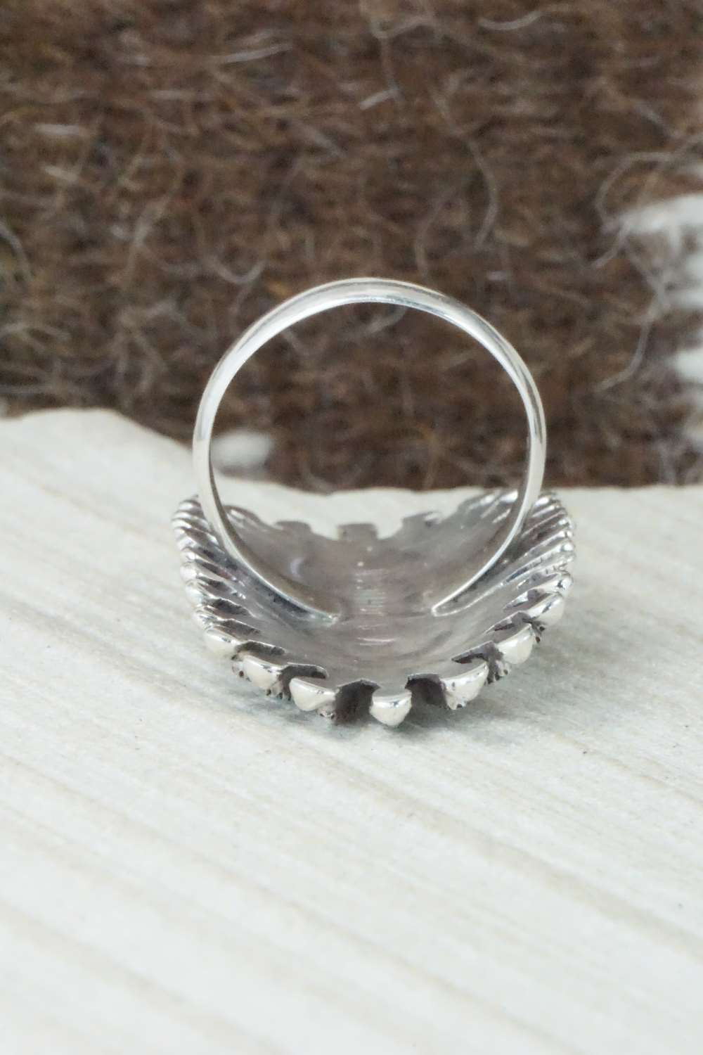 Turquoise & Sterling Silver Ring - Vincent Johnson - Size 7