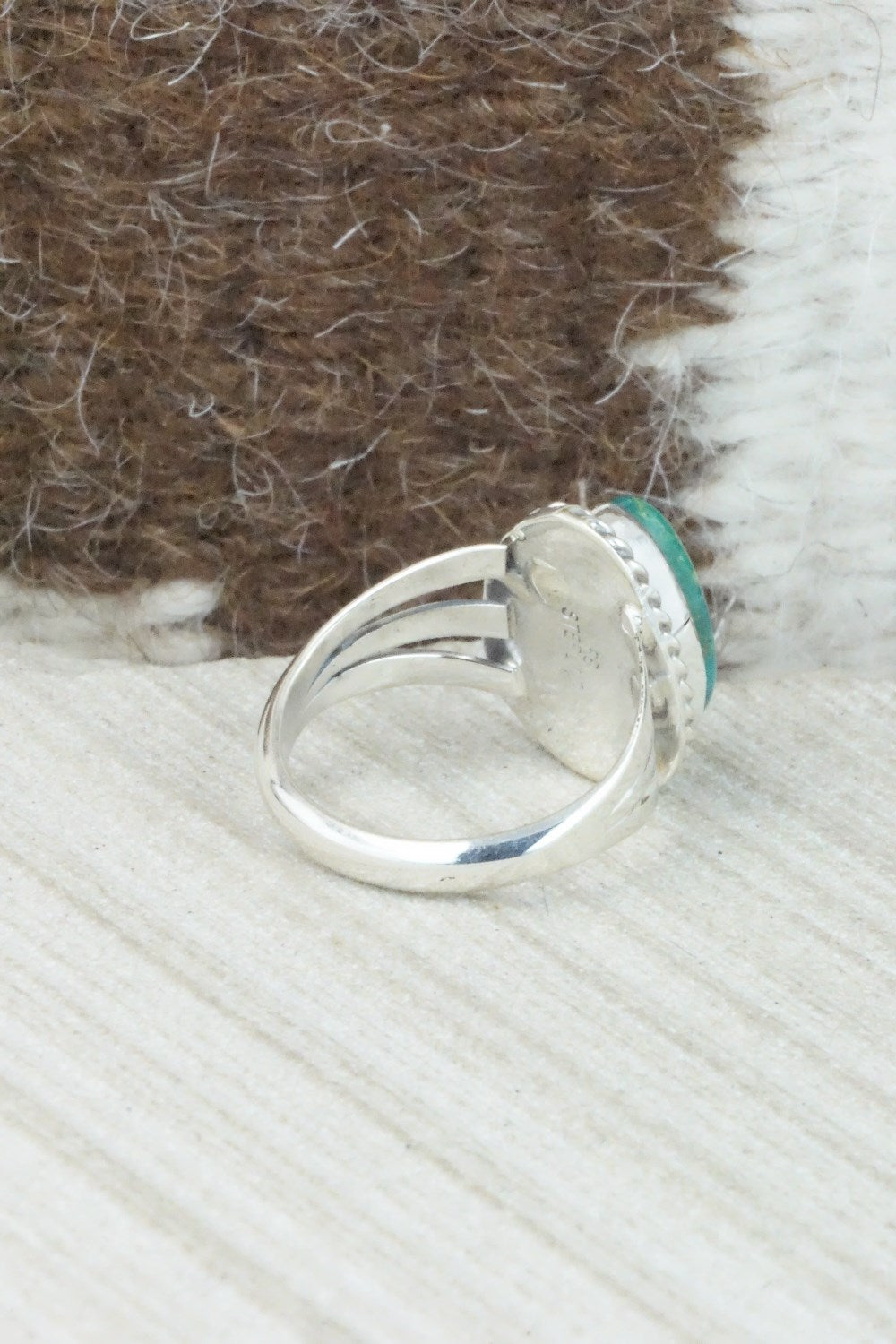Turquoise & Sterling Silver Ring - Jamie Saunders - Size 7.25