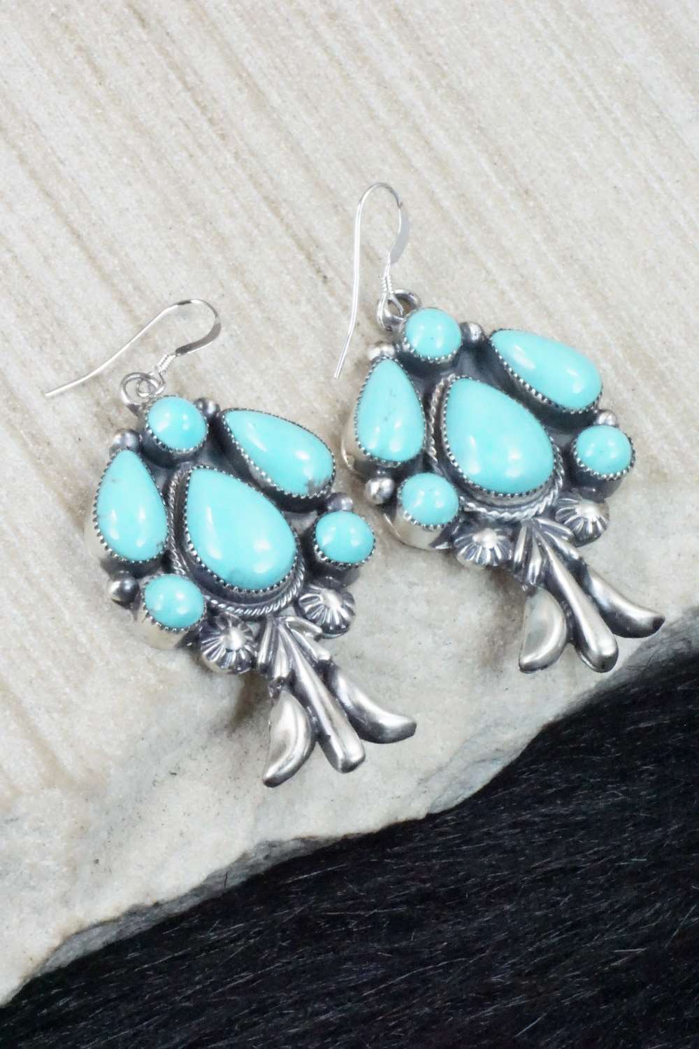 Turquoise & Sterling Silver Earrings - Bobby Platero