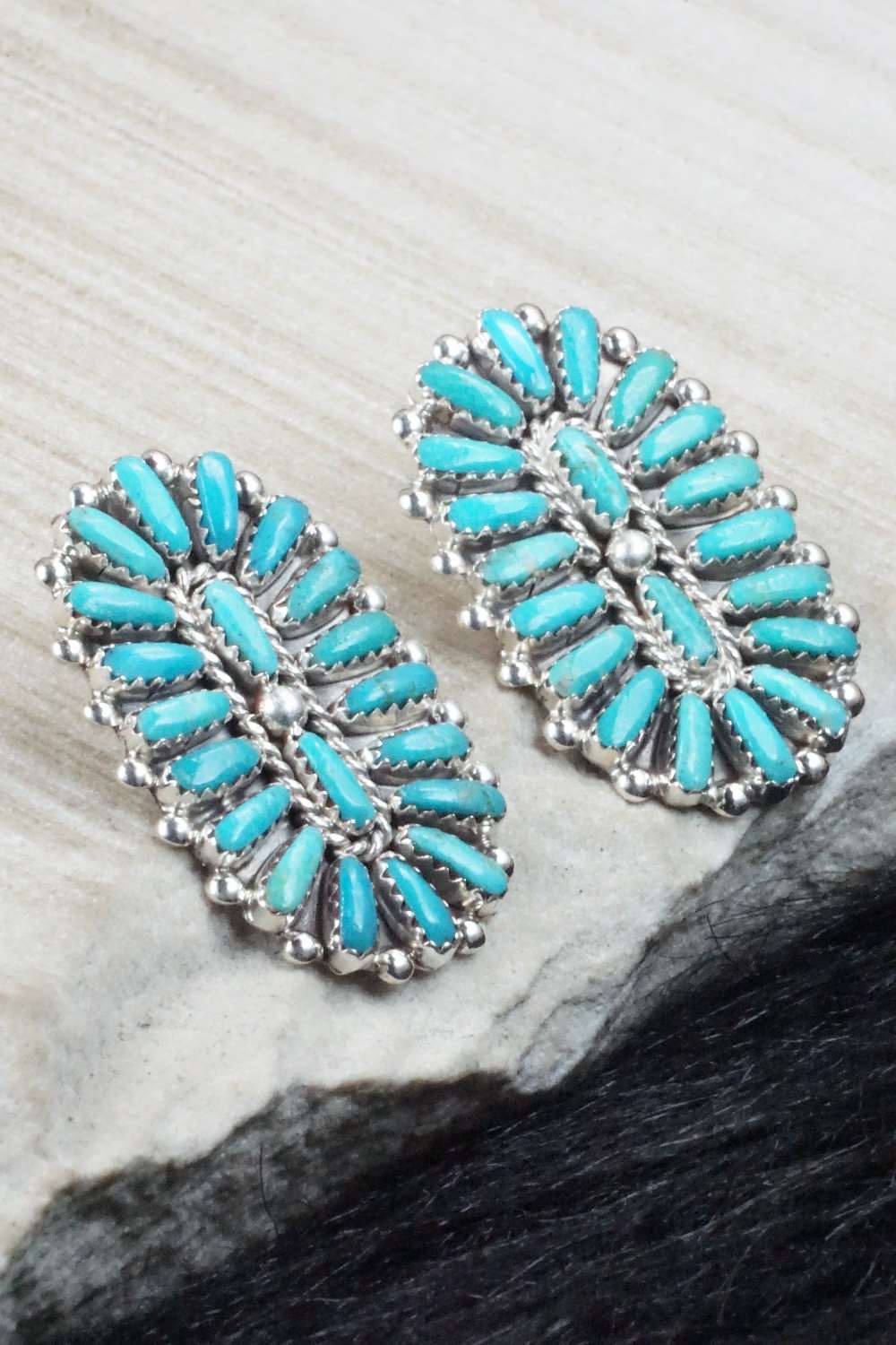 Turquoise & Sterling Silver Earrings - Philena Byjoe