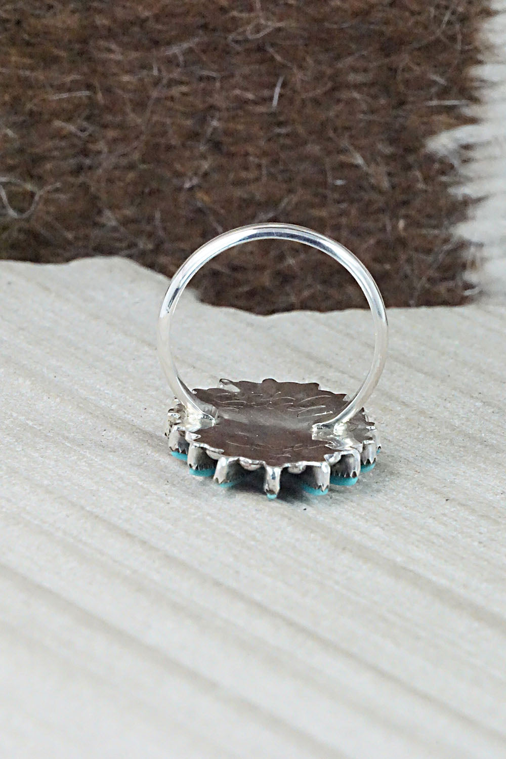 Turquoise & Sterling Silver Ring - Carla Laconsello - Size 6