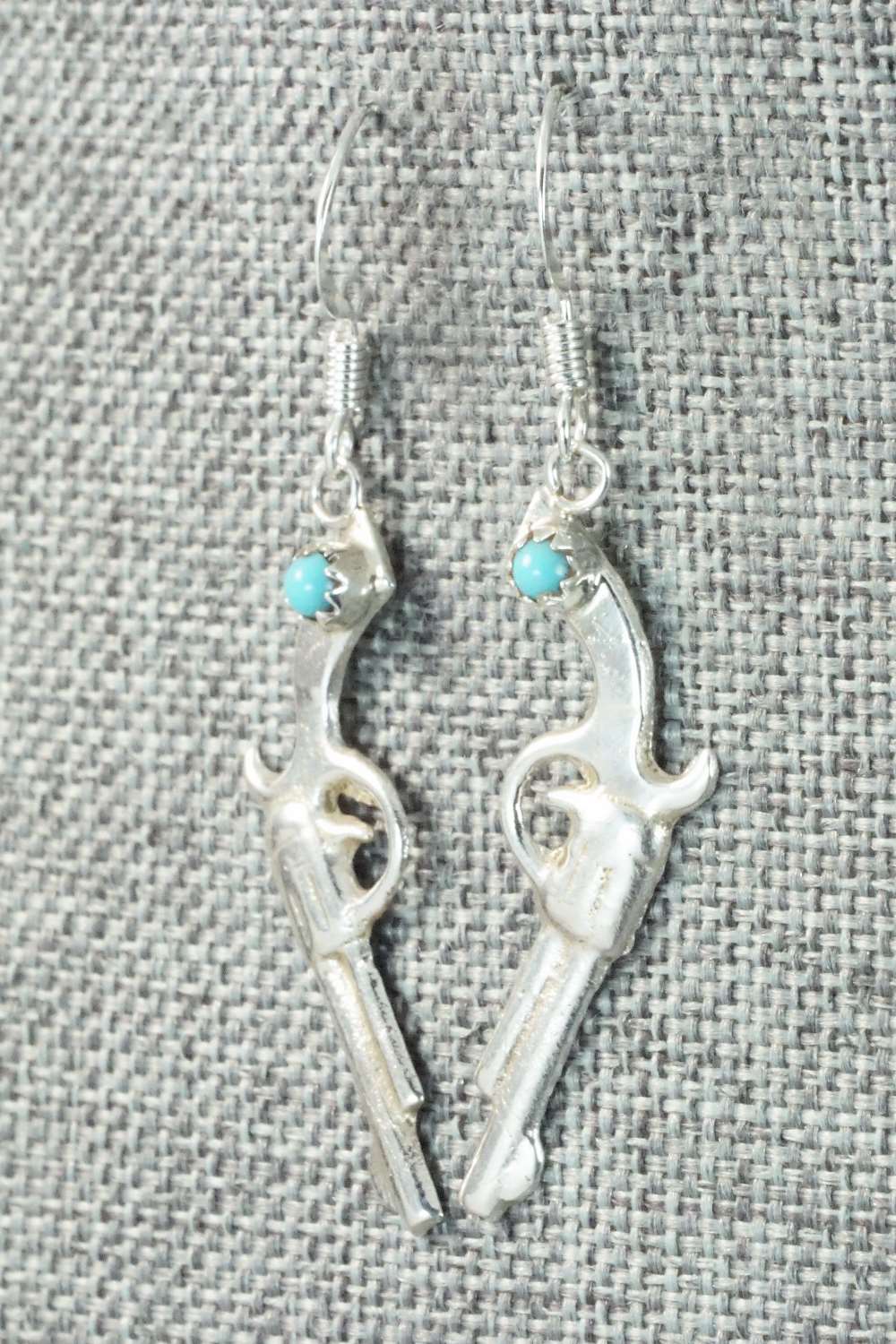 Turquoise & Sterling Silver Earrings - Bruce Chee
