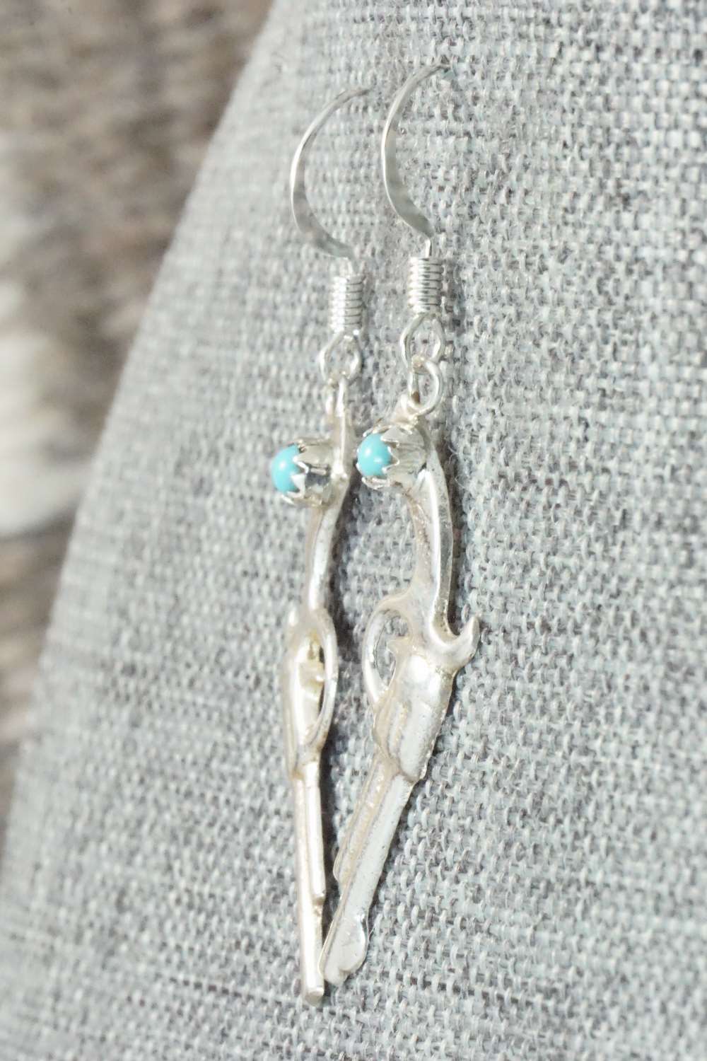 Turquoise & Sterling Silver Earrings - Bruce Chee