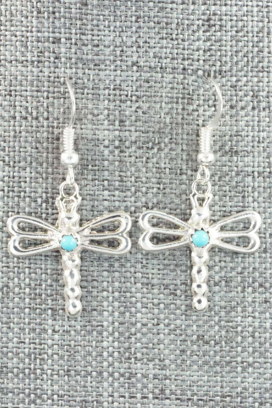 Turquoise & Sterling Silver Earrings - Bruce Chee