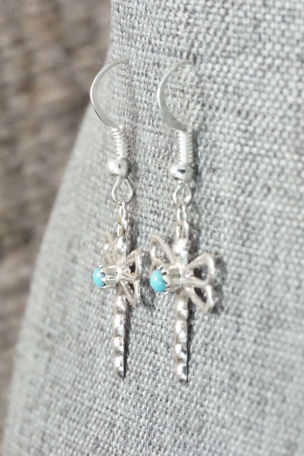 Turquoise & Sterling Silver Earrings - Bruce Chee