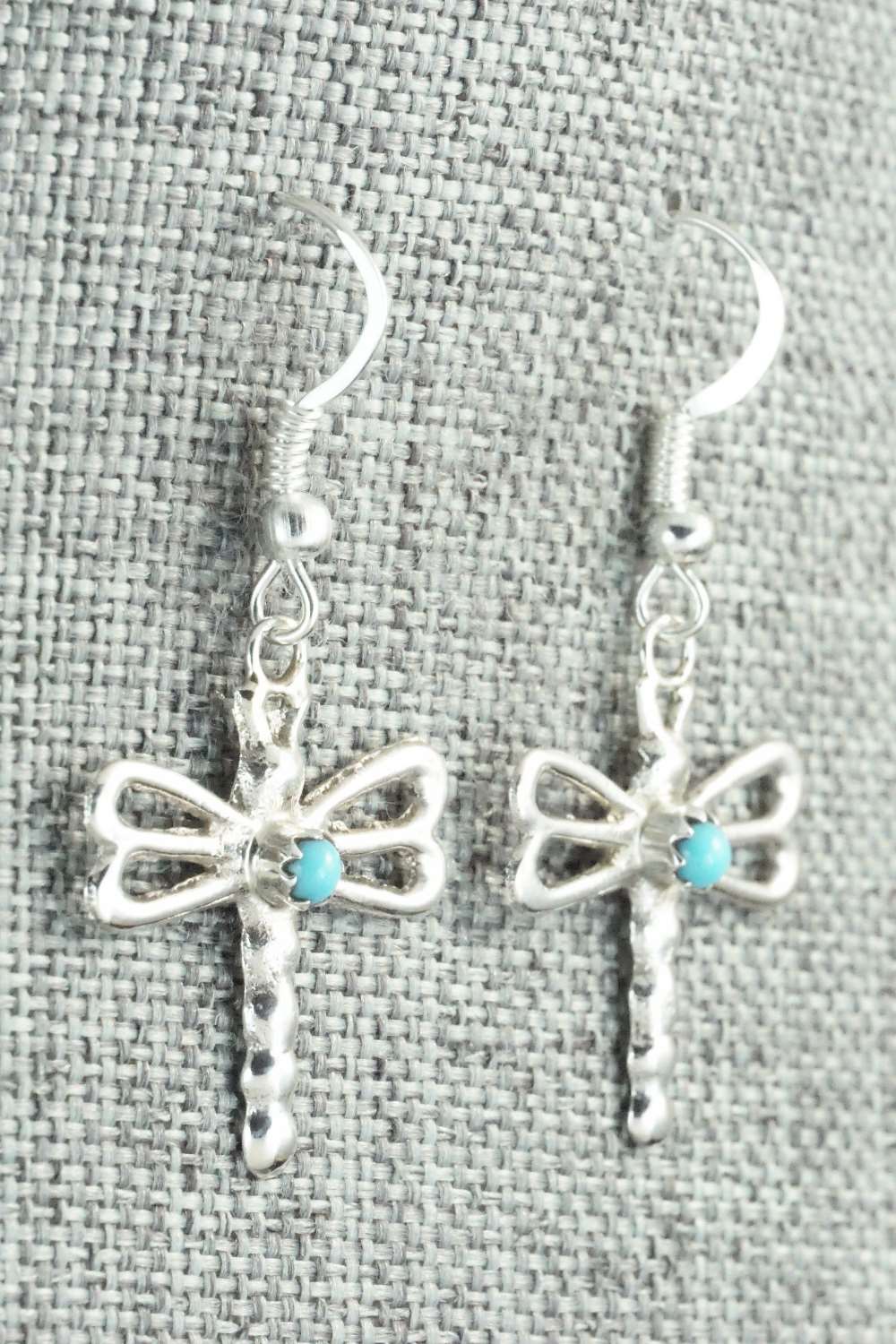 Turquoise & Sterling Silver Earrings - Bruce Chee