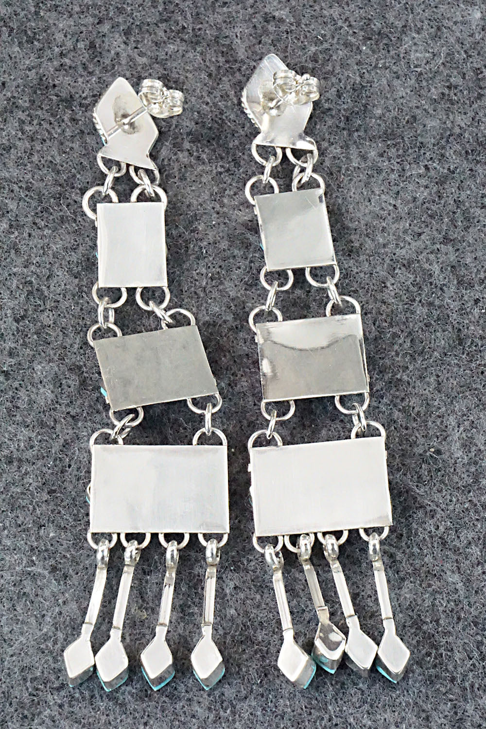Turquoise & Sterling Silver Earrings - Priscilla Chavez