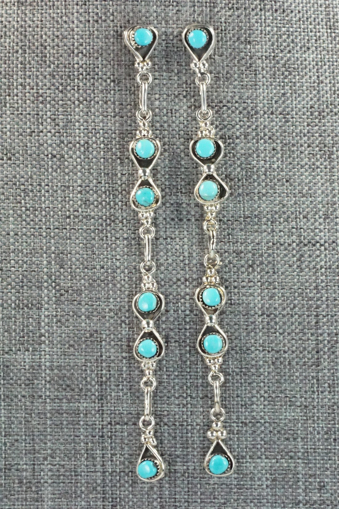 Turquoise & Sterling Silver Earrings - Verdie Booqua
