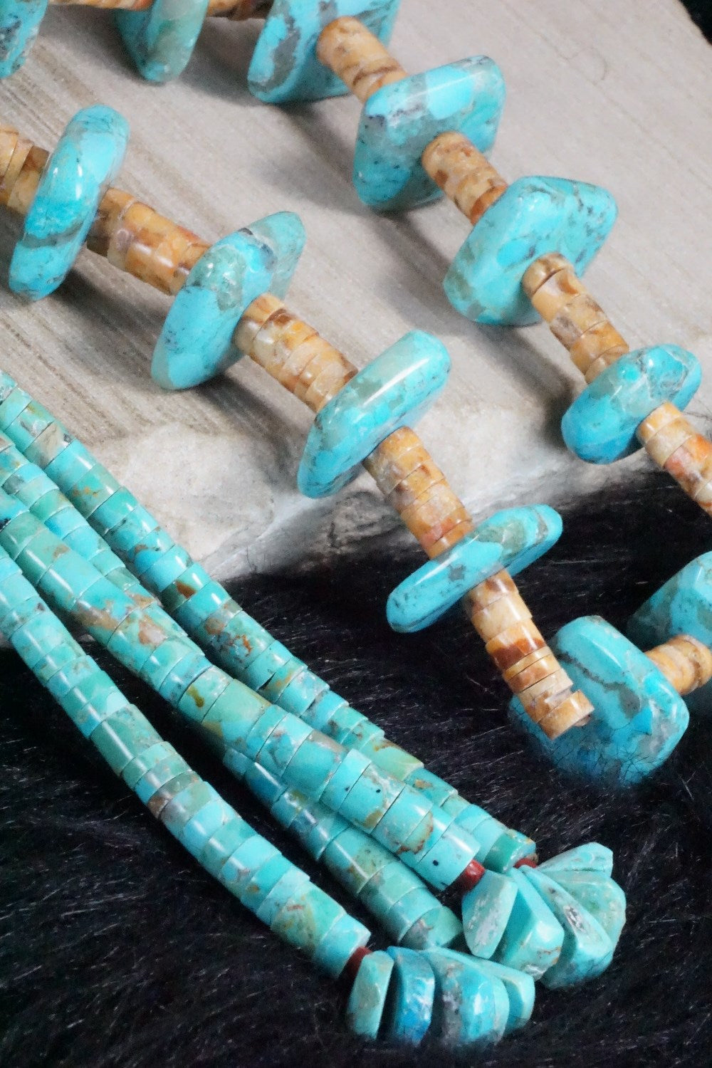 Turquoise & Spiny Oyster Necklace - Joann Garcia