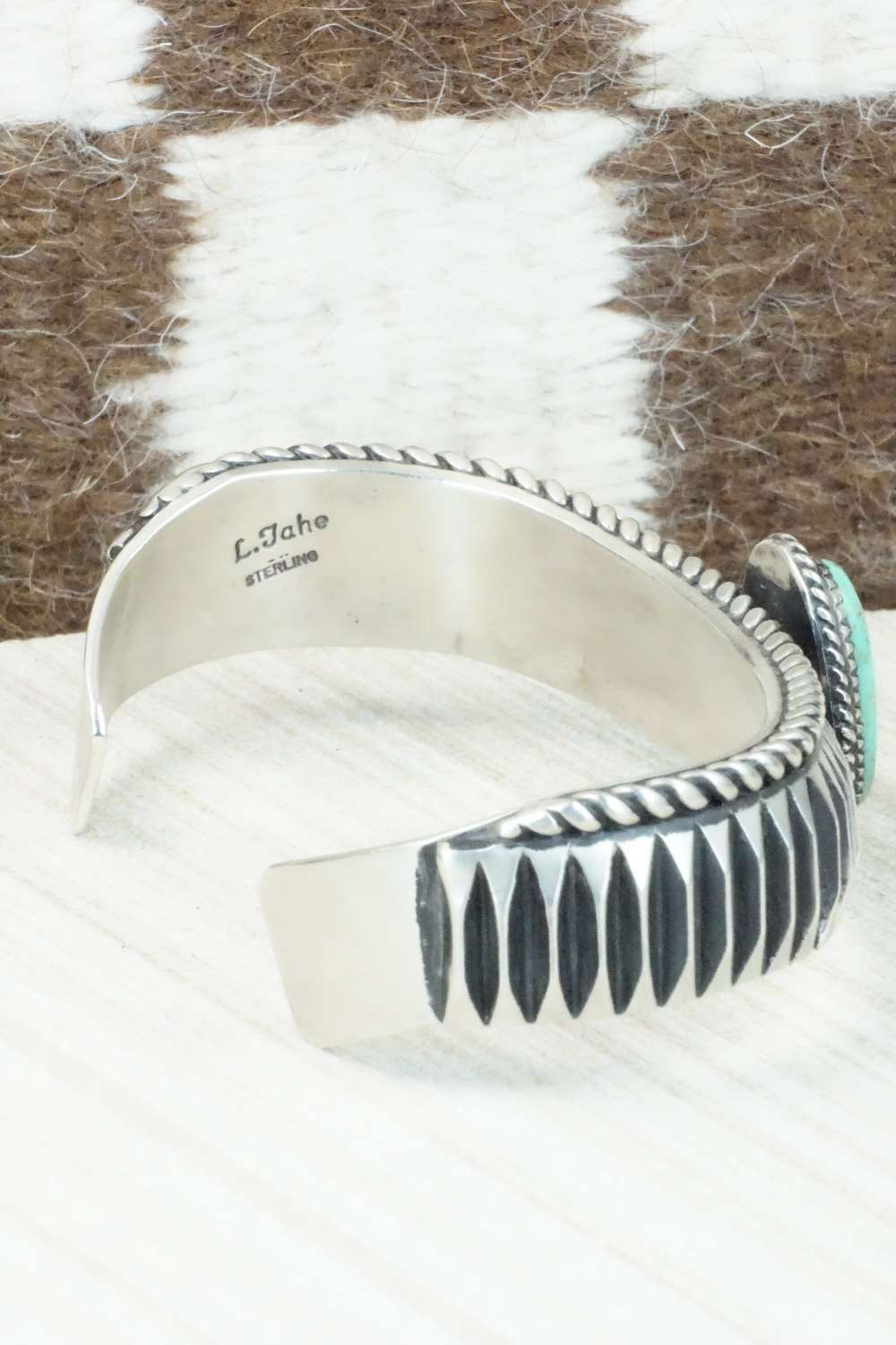 Turquoise and Sterling Silver Bracelet - Leander Tahe