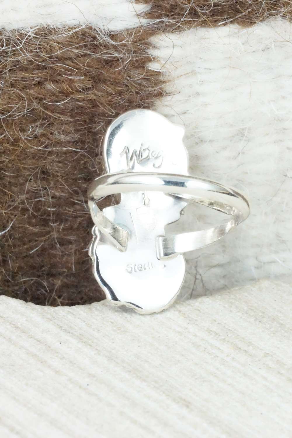 Turquoise & Sterling Silver Ring - William Begay - Size 8.5