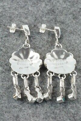 Turquoise & Sterling Silver Earrings - Burdian Soseeah