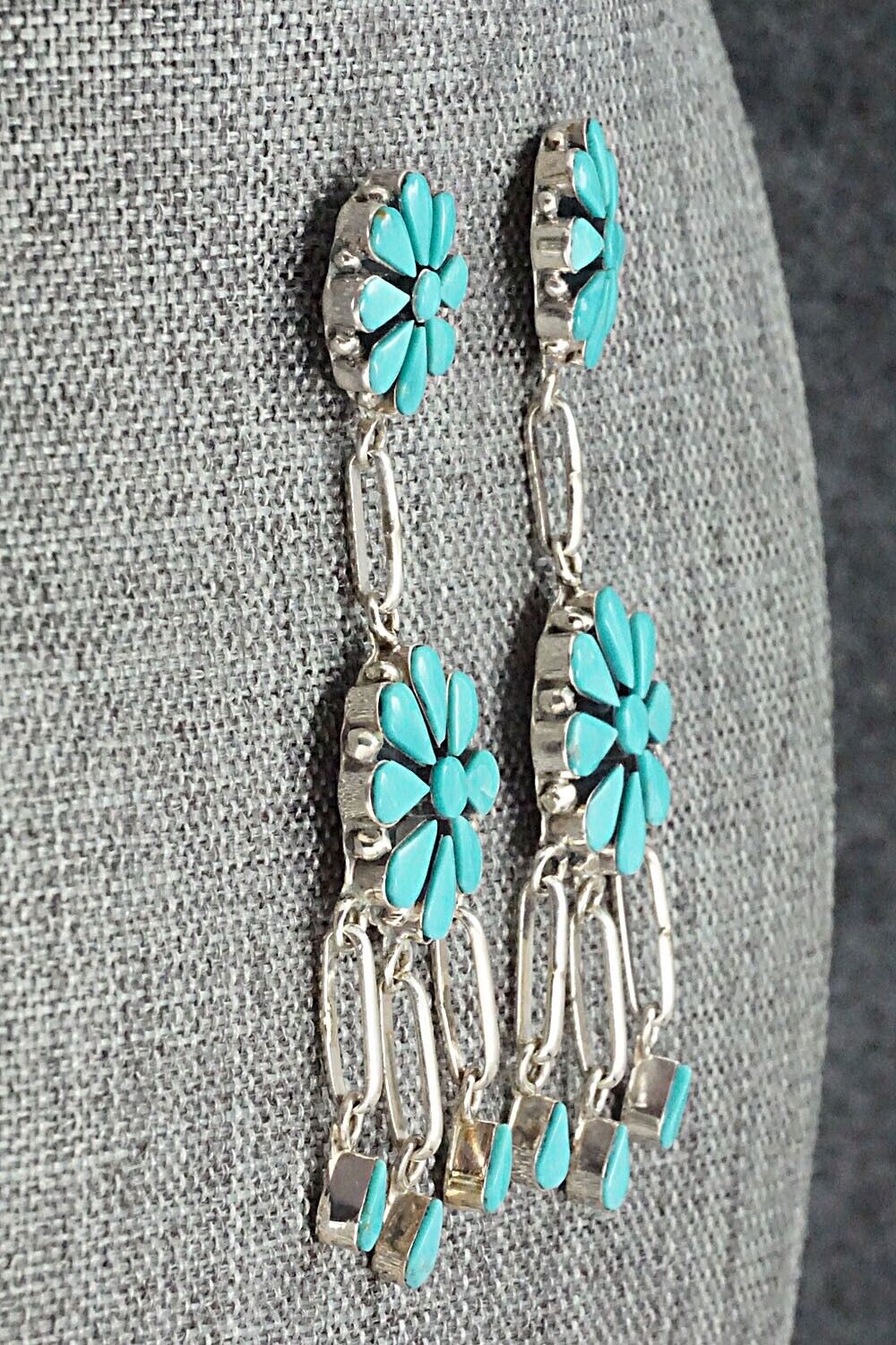 Turquoise & Sterling Silver Earrings - Arlo Kanteena