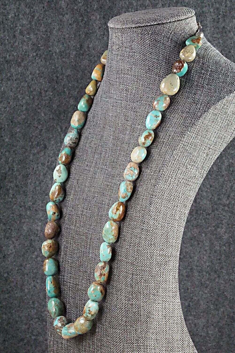Turquoise and Sterling Silver Necklace - Louise Joe
