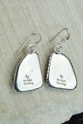 Turquoise & Sterling Silver Earrings - Alvin Joe