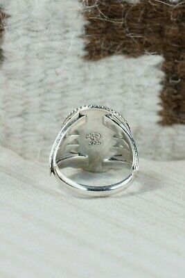Navajo Turquoise and Sterling Silver Ring - Bobby Platero - 9.5