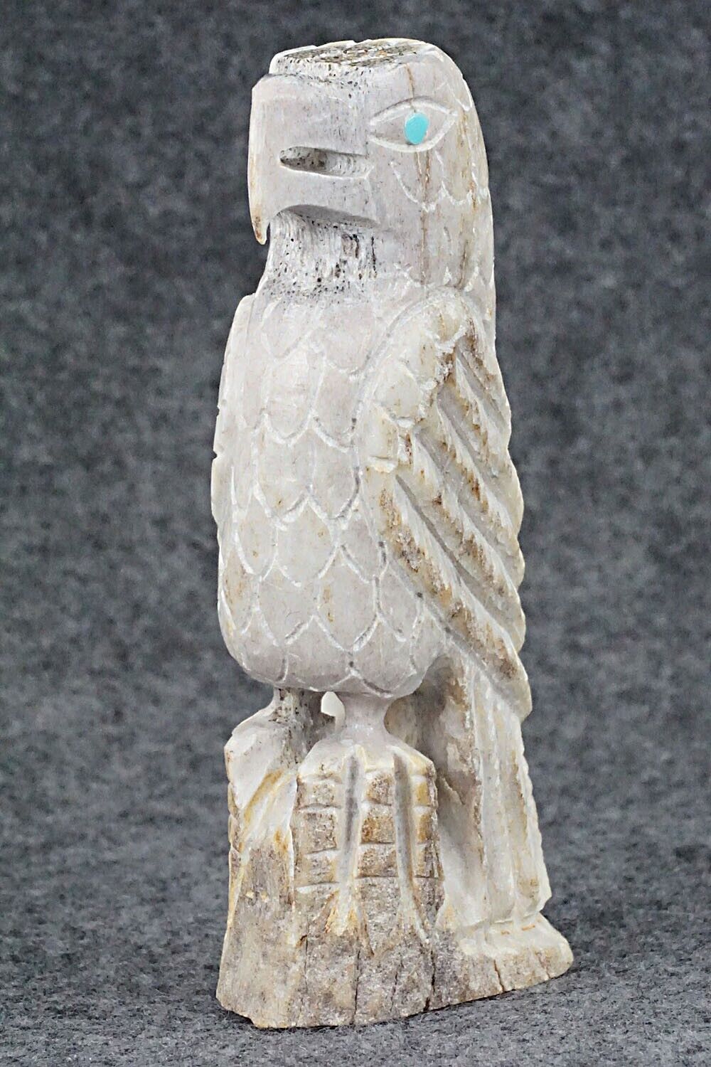 Eagle Zuni Fetish Carving - Garrick Weeka