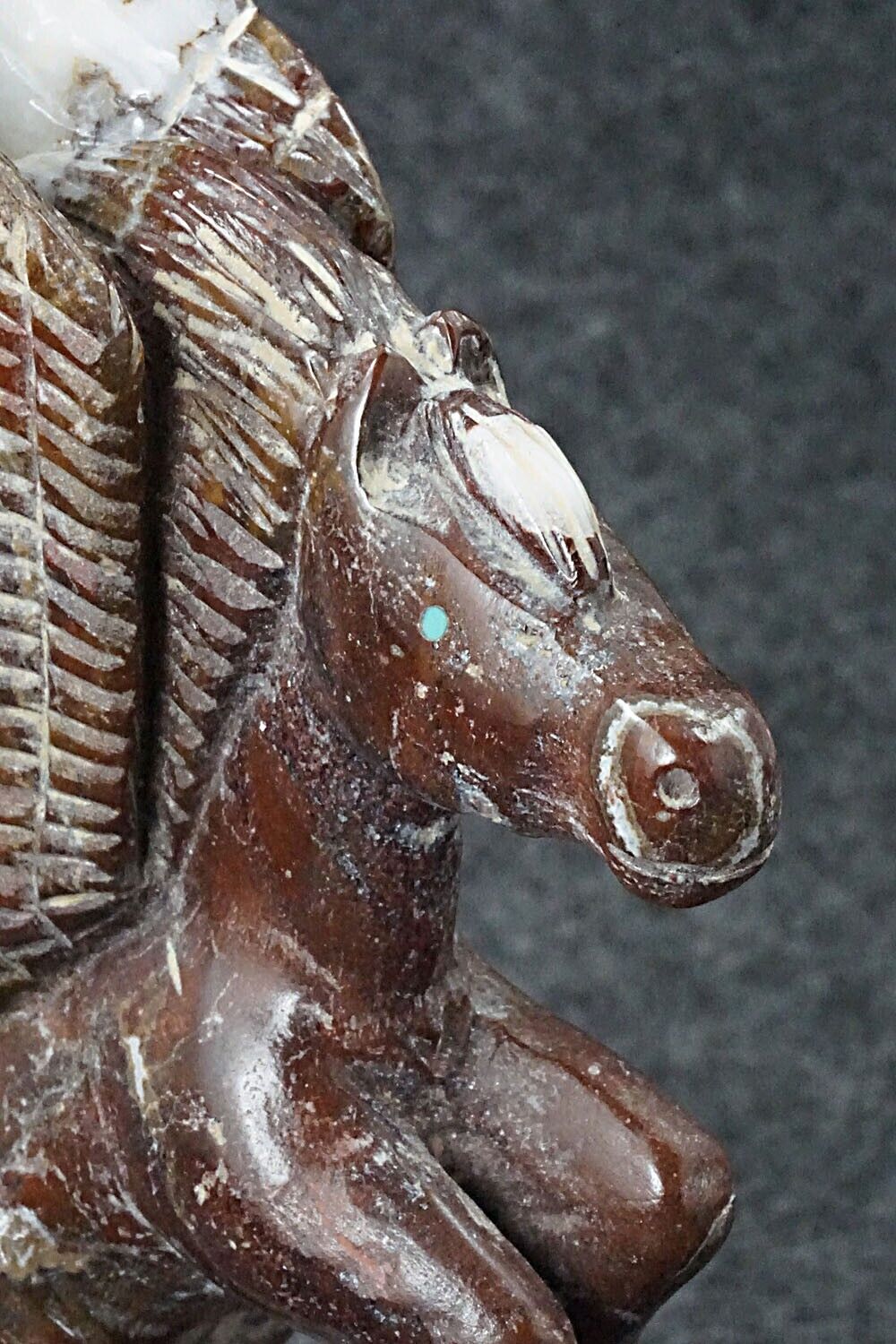 Horse with Wings Zuni Fetish Carving - Bryston Bowannie
