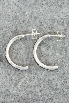Spiny Oyster & Sterling Silver Earrings - Val Laate