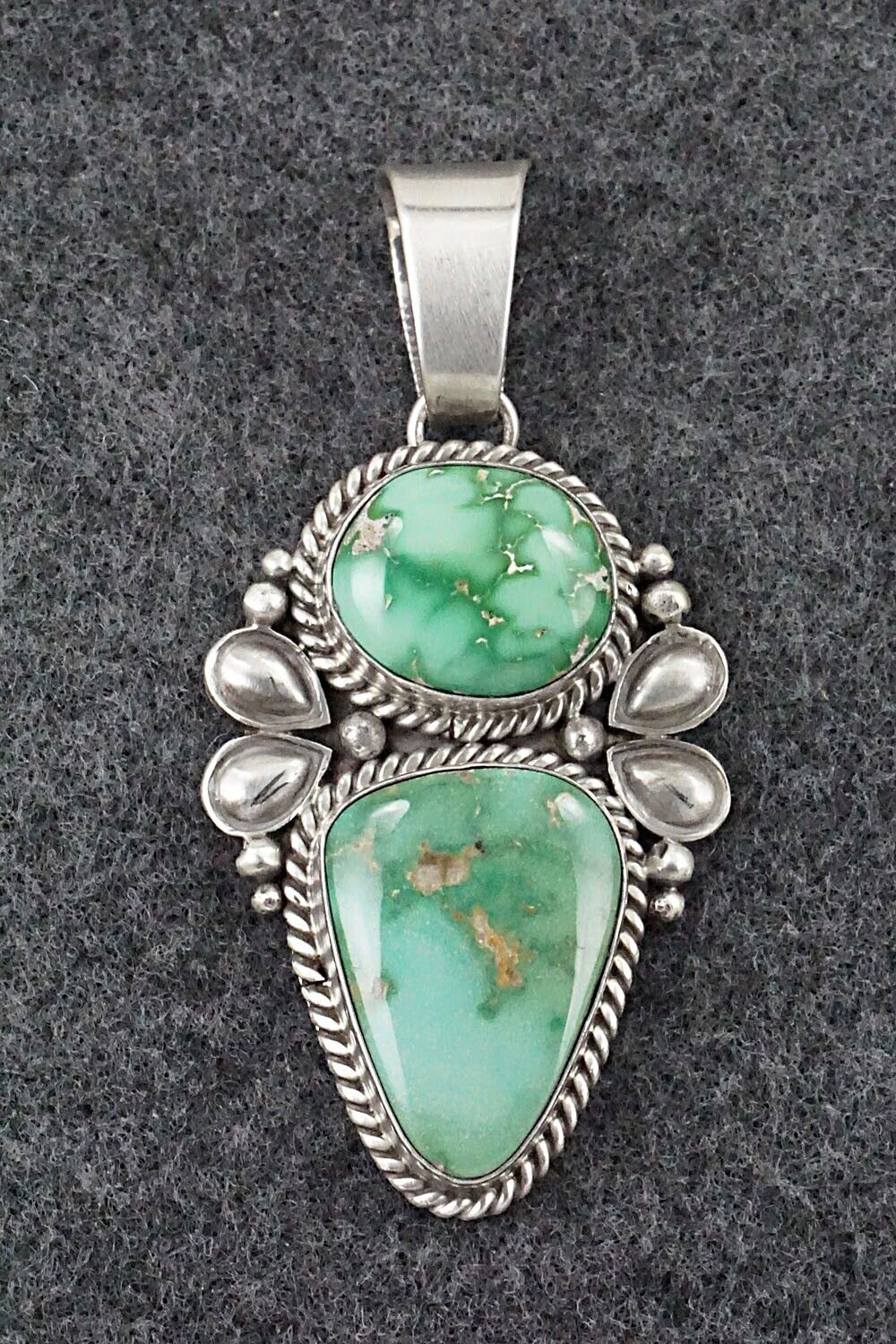 Turquoise and Sterling Silver Pendant - Derrick Gordon