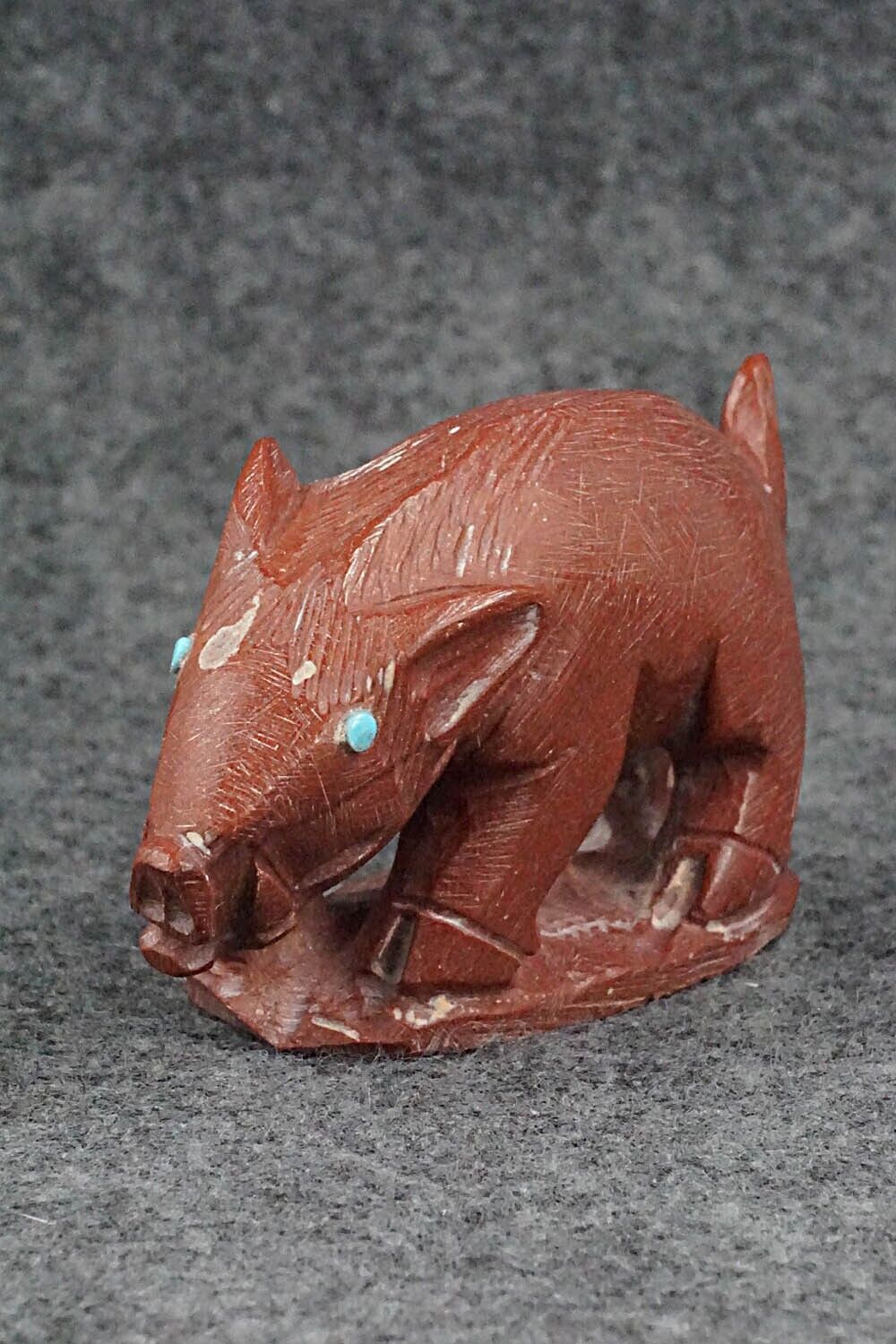Boar Zuni Fetish Carving - Derrick Kaamasee