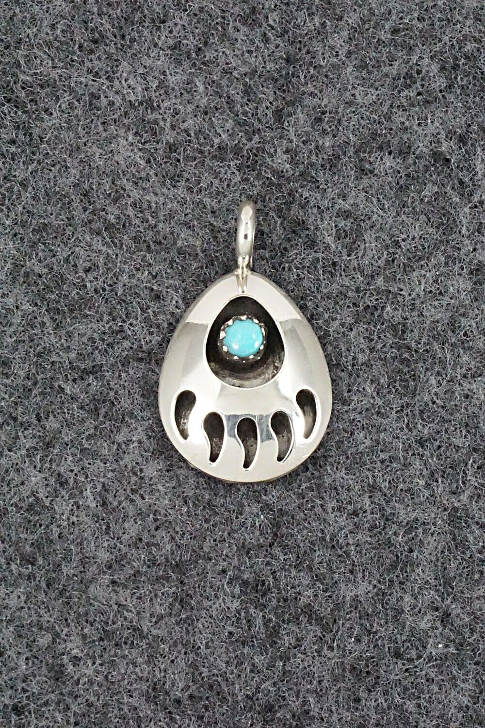 Turquoise and Sterling Silver Pendant - Leta Parker